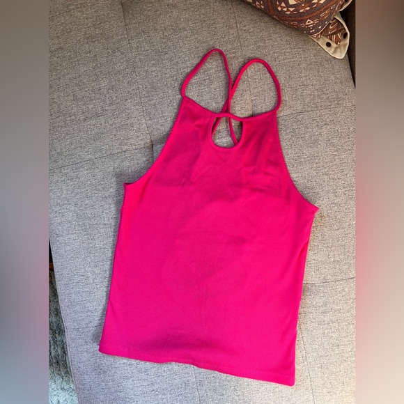 Anthropologie Strappy Back High Neck Tank XS - Picture 3 of 5